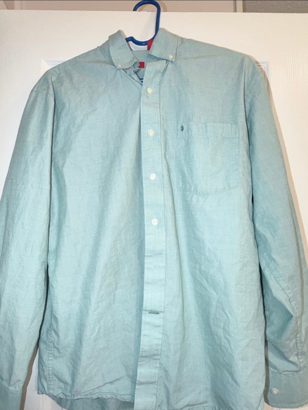 Izod Light Aqua Button-Up Shirt
